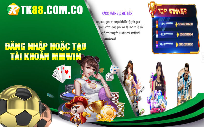 Dang nhap hoac tao tai khoan MMwin